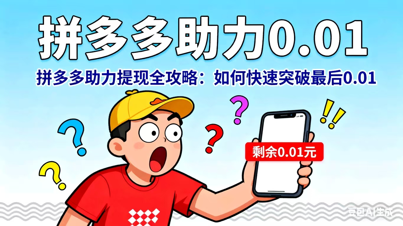 拼多多助力 最后0.01%，需要你！
