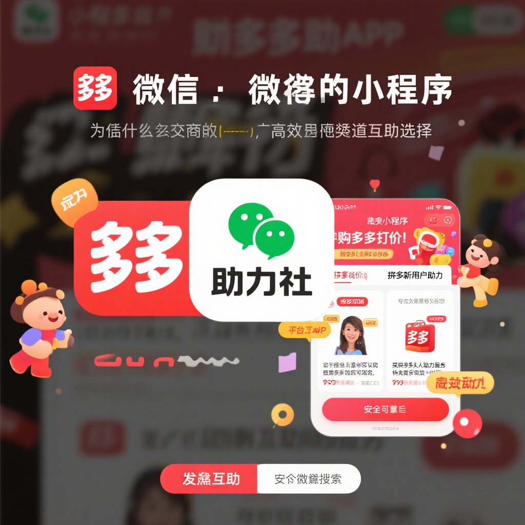 微信小程序助力社 拼多多互助砍价高效新选择