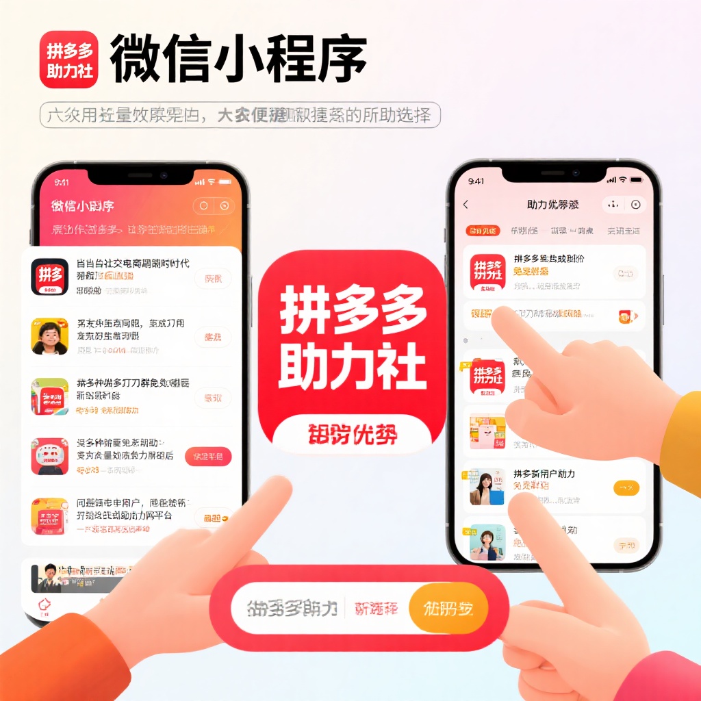 微信小程序助力社 拼多多互助砍价新选择