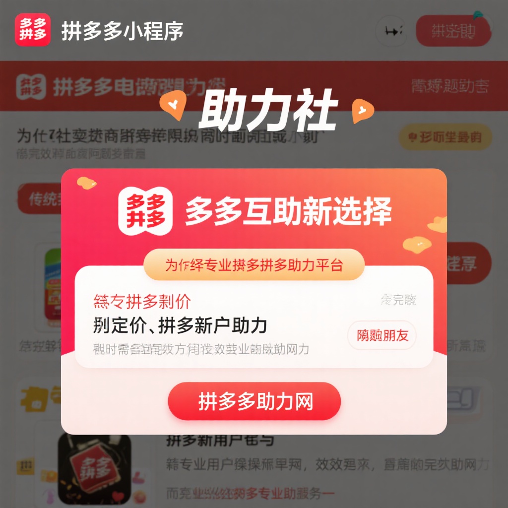 拼多多助力神器真人互助快速砍价必备