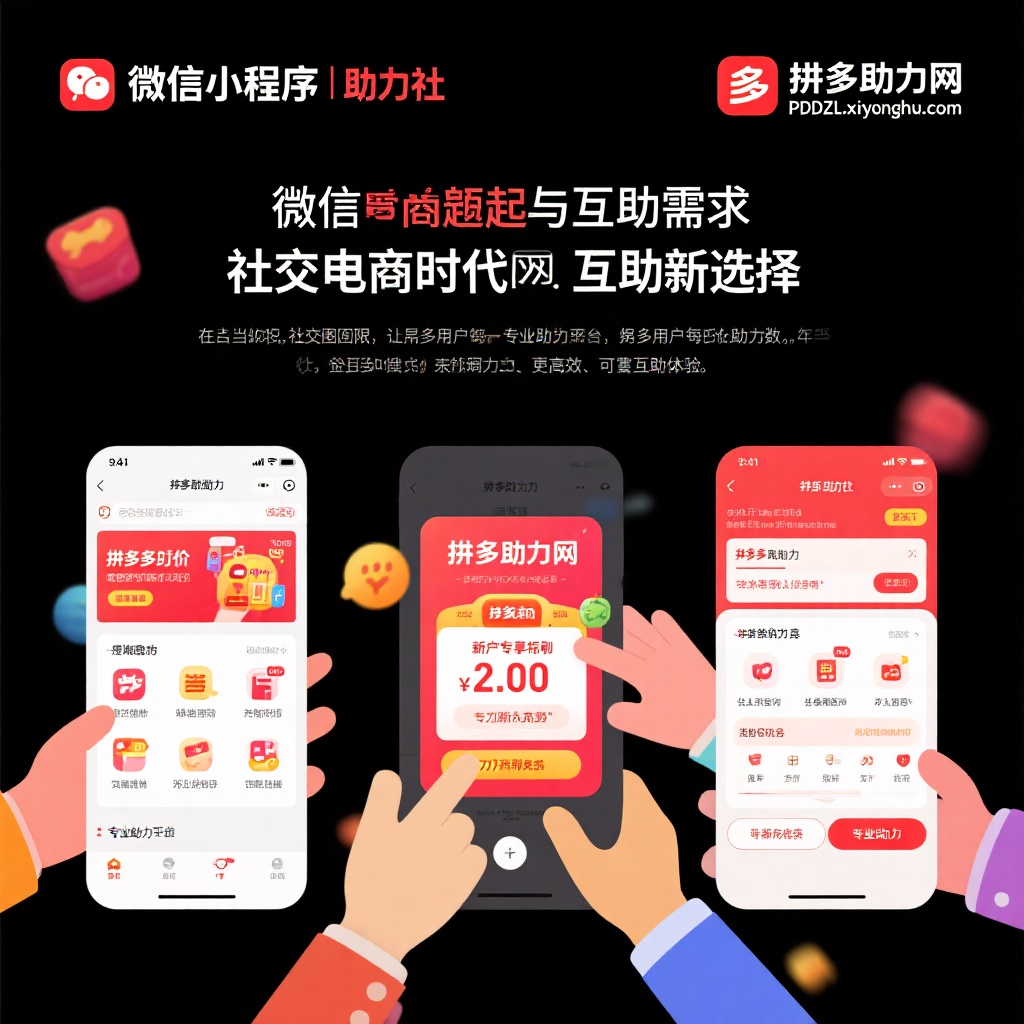 微信小程序助力社拼多多真人互助新选择