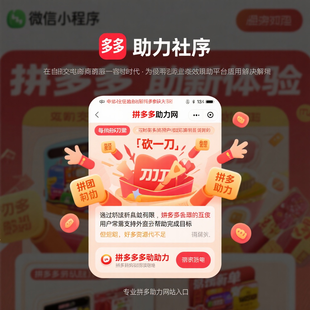 拼多多互助新体验微信小程序助力社高效攻略