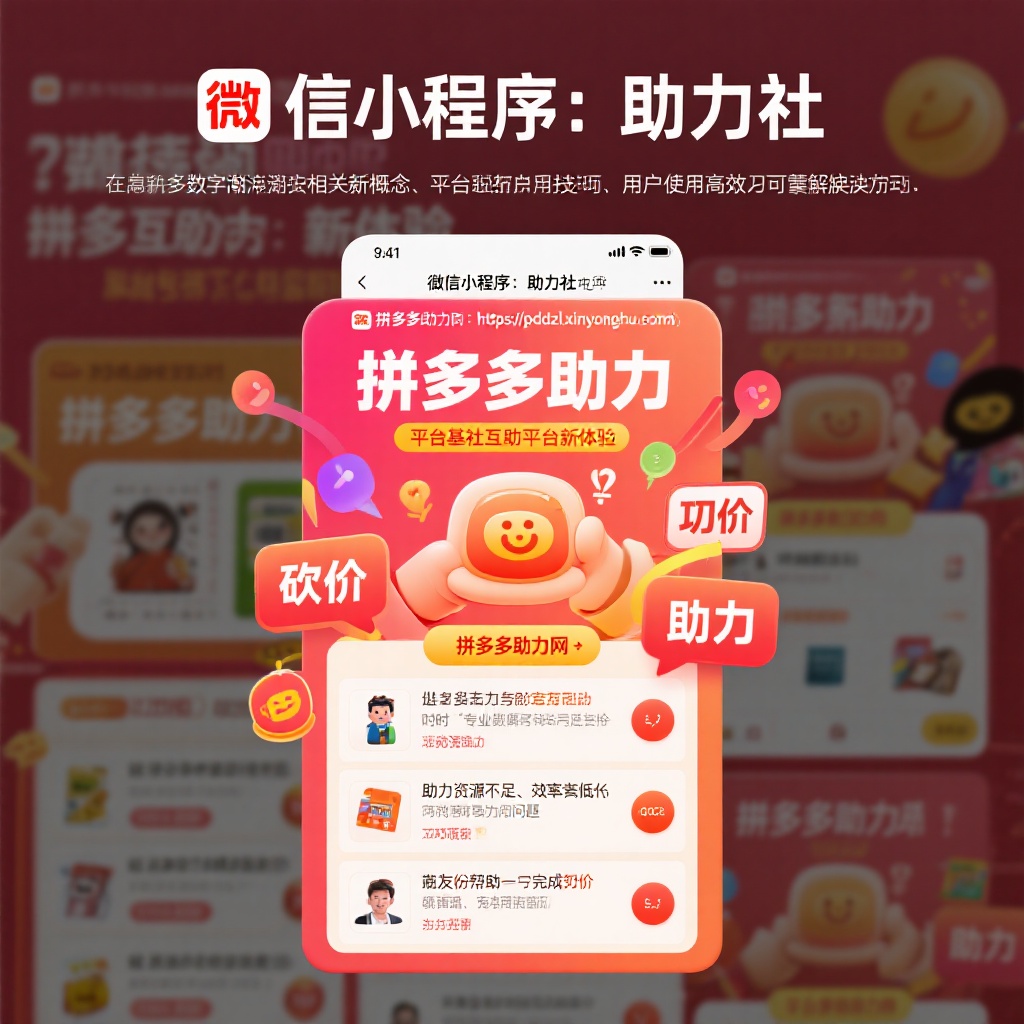 微信小程序助力社拼多多互助新体验高效玩转拼多多