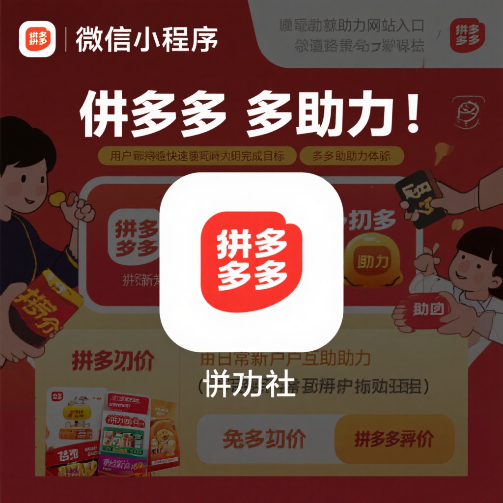 微信小程序助力社拼多多互助新体验真人助力高效砍价