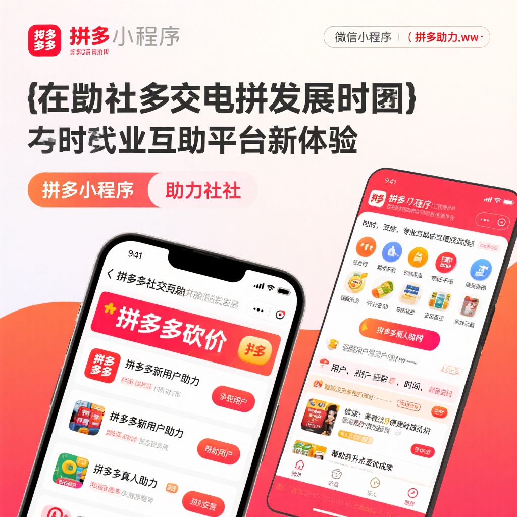 微信小程序助力社拼多多互助新体验真人助力高效安全