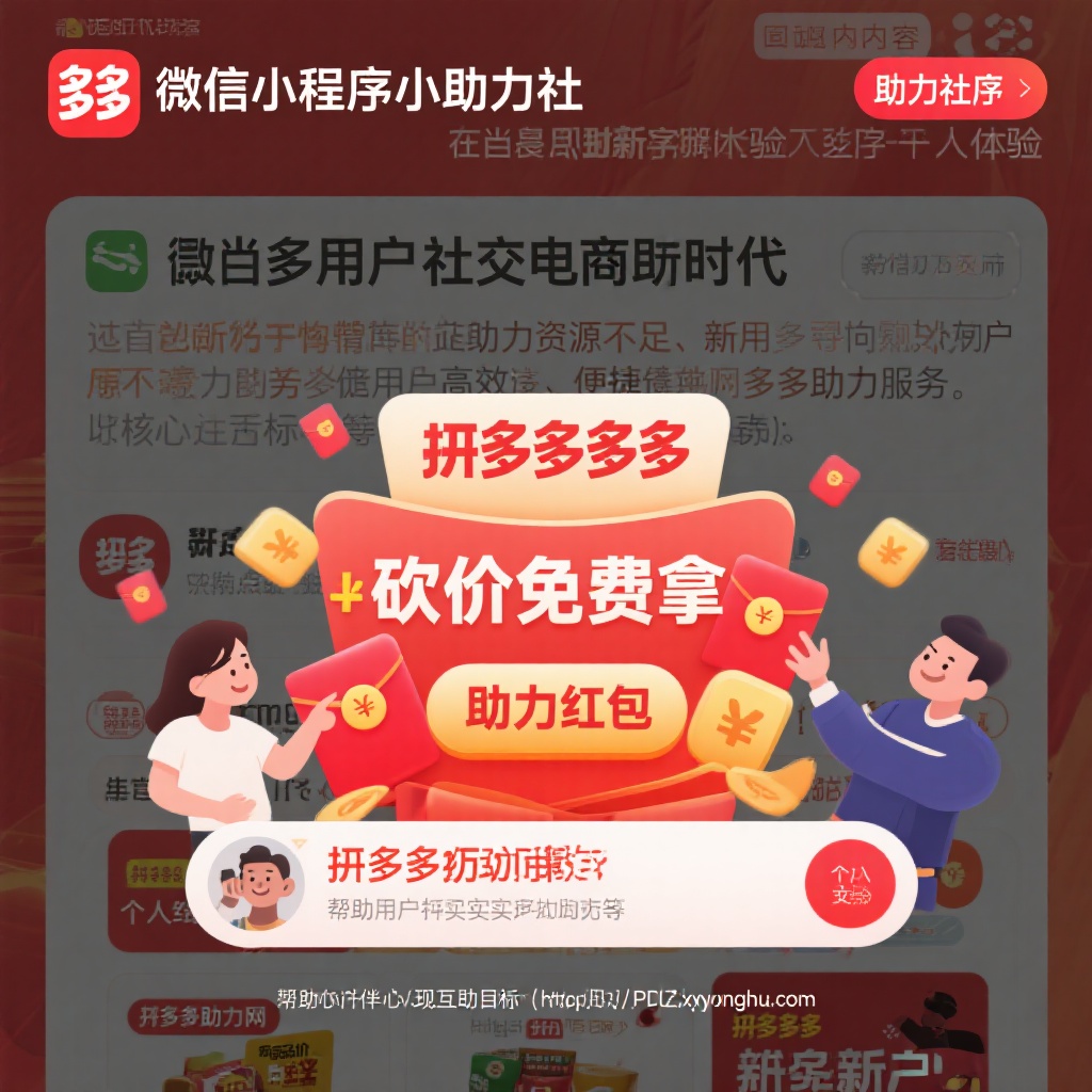 微信小程序助力社拼多多互助新体验高效解决助力难题