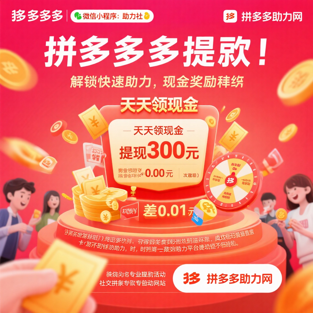 拼多多提现秘诀高效助力快速解锁现金奖励