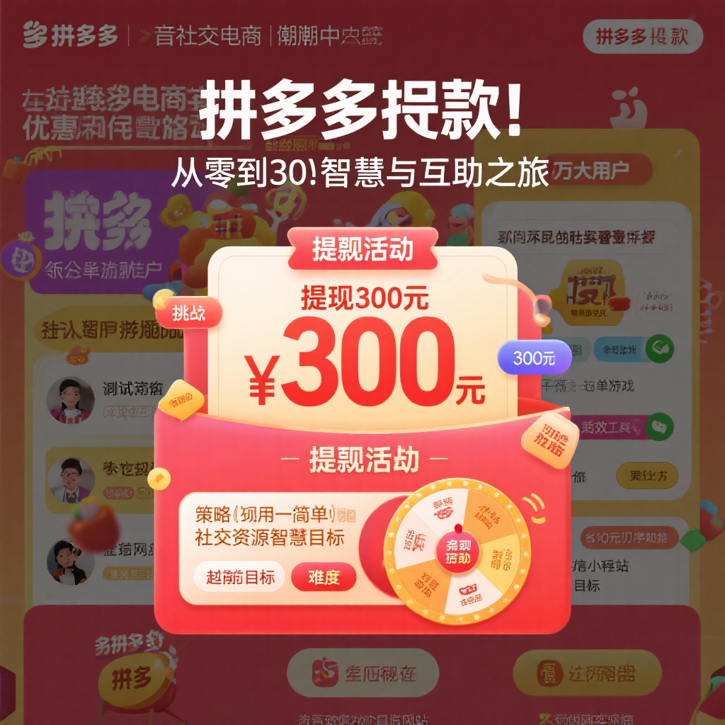 拼多多提现300元智慧互助攻略与资源指南
