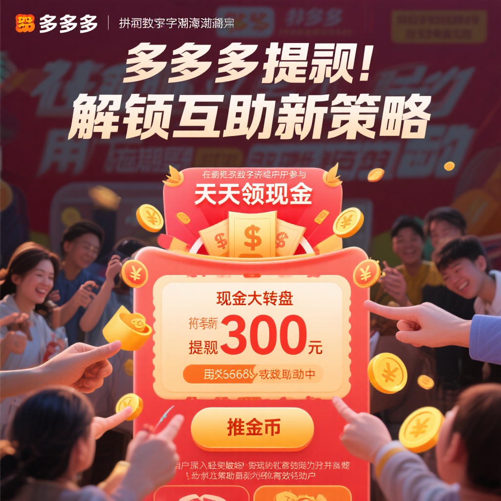 拼多多提现新策略解锁互助轻松拿现金奖励