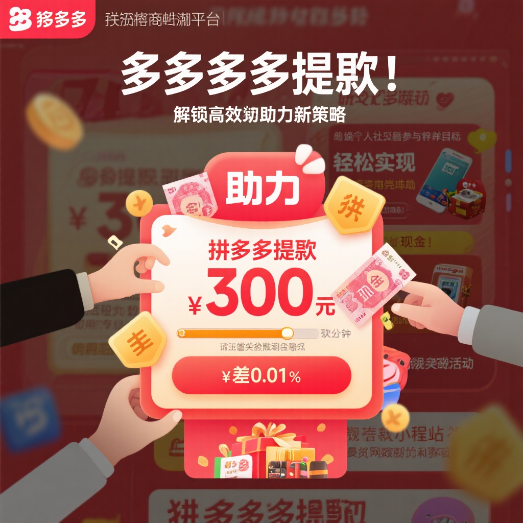 拼多多提现攻略高效助力轻松拿300元现金