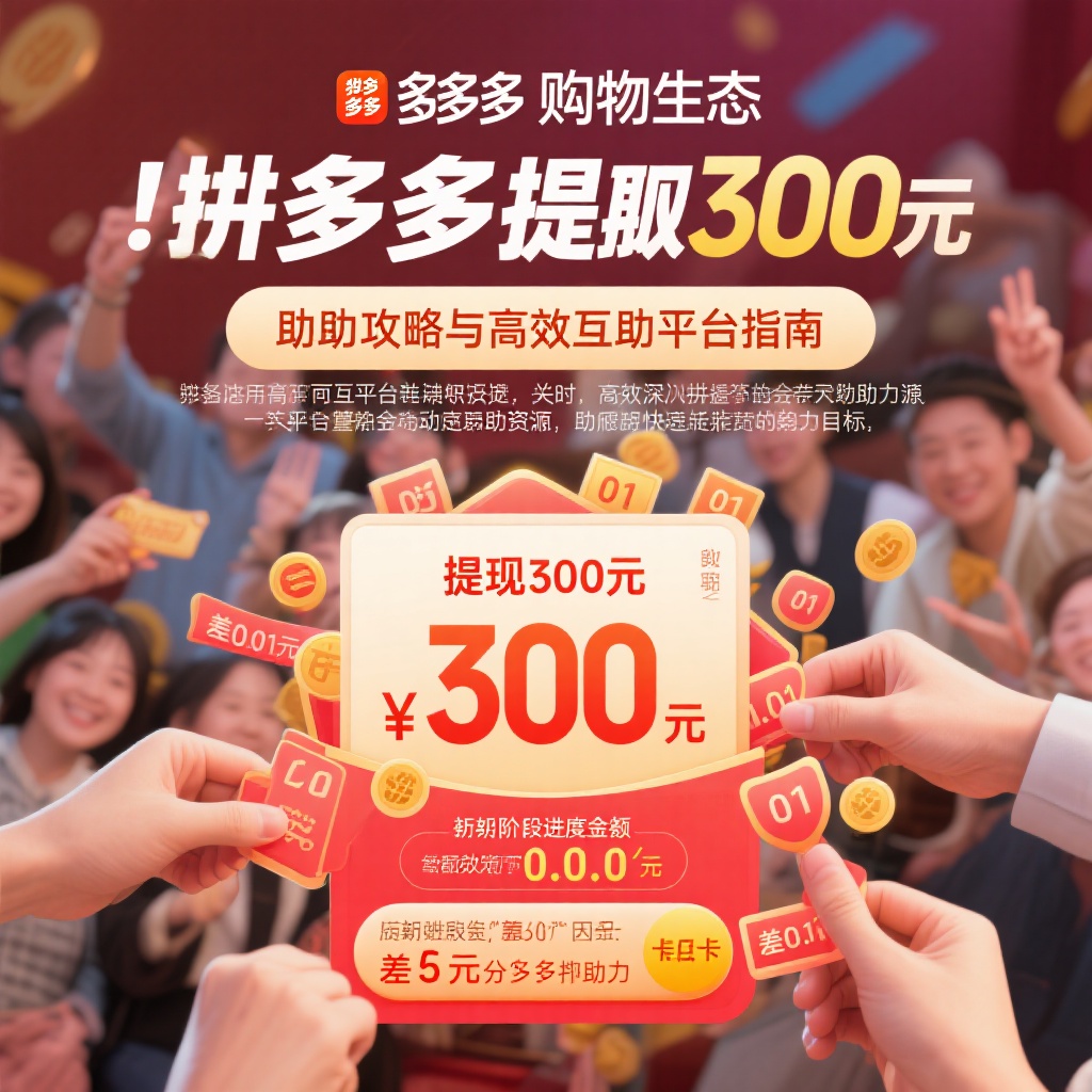 拼多多提现300元攻略高效互助平台助力指南