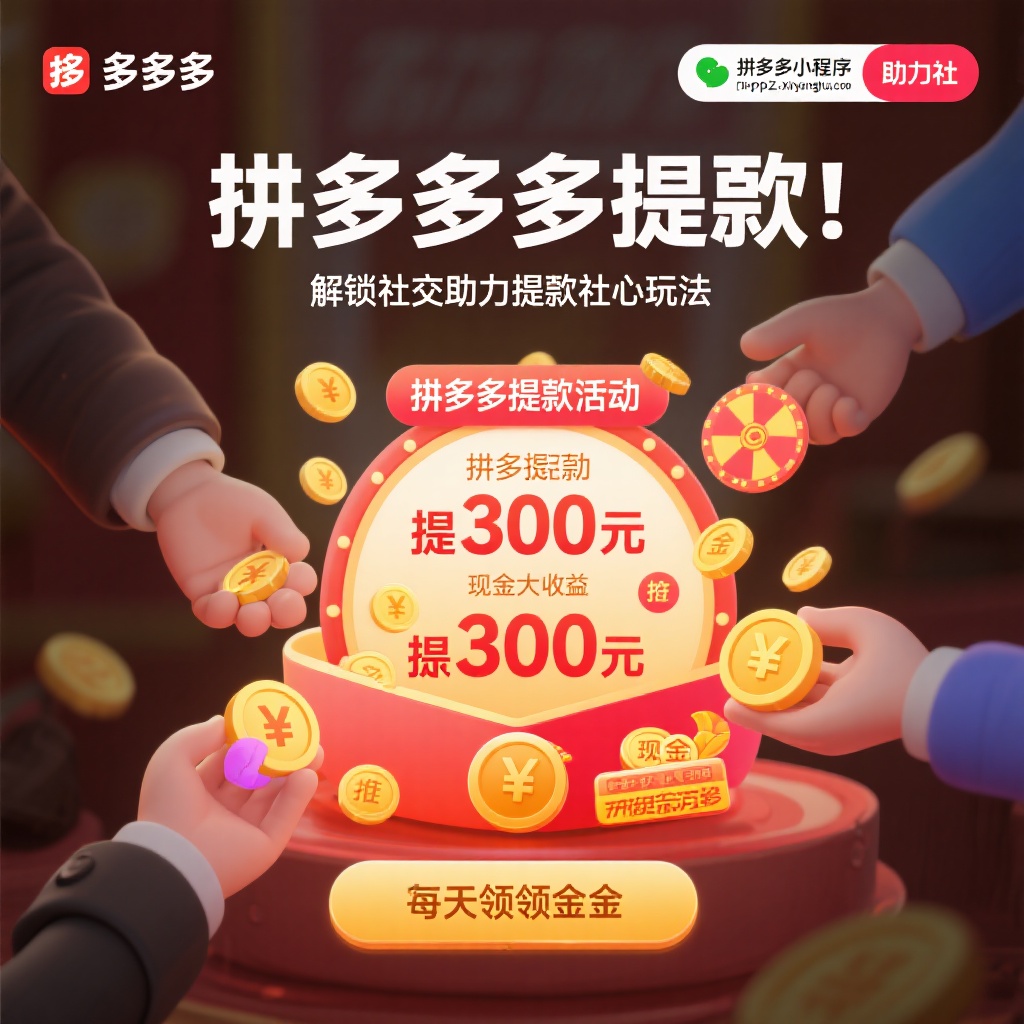 拼多多提现攻略社交助力解锁现金收益新玩法
