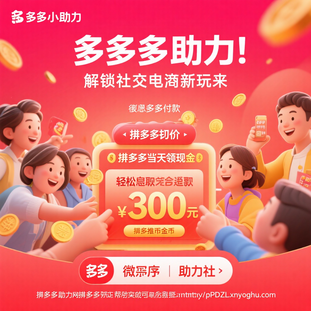 拼多多助力神器轻松提现300元 真人互助高效安全