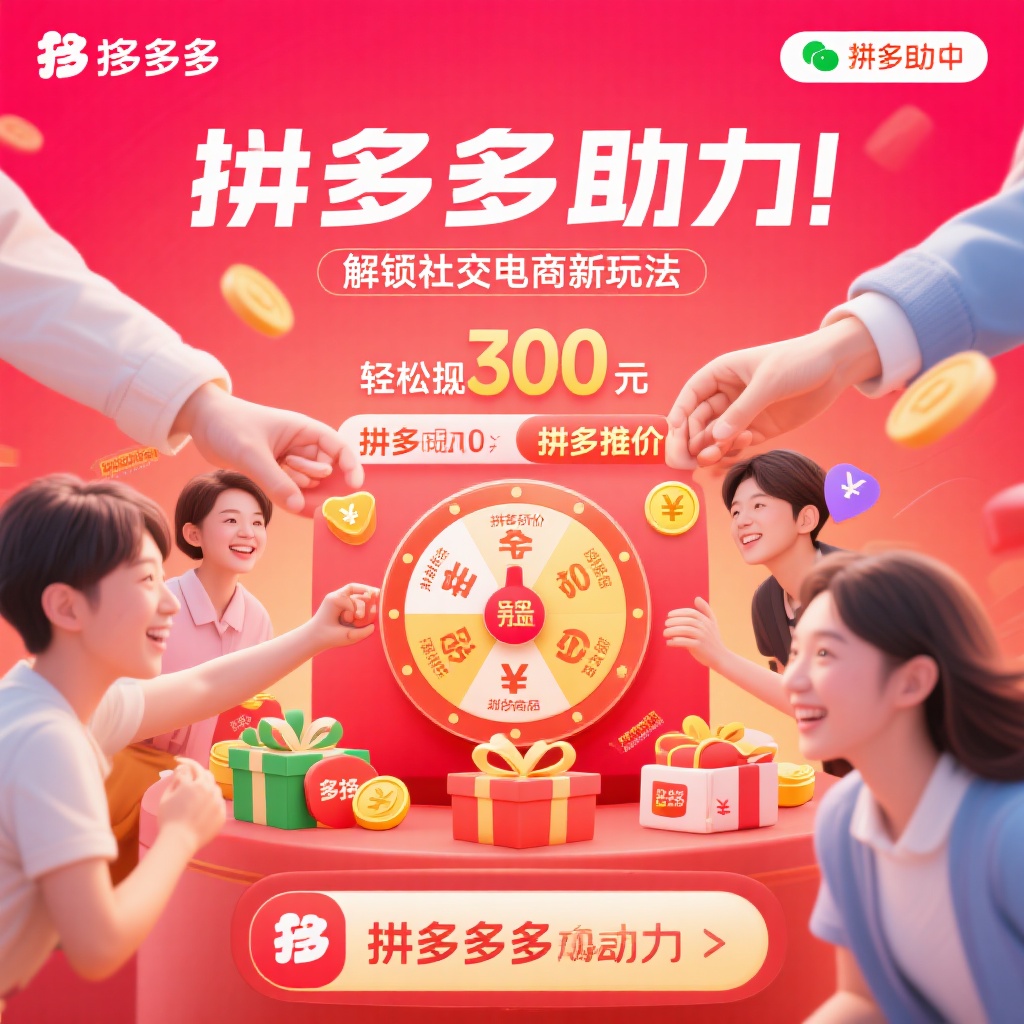 拼多多助力攻略轻松提现300元社交电商新玩法