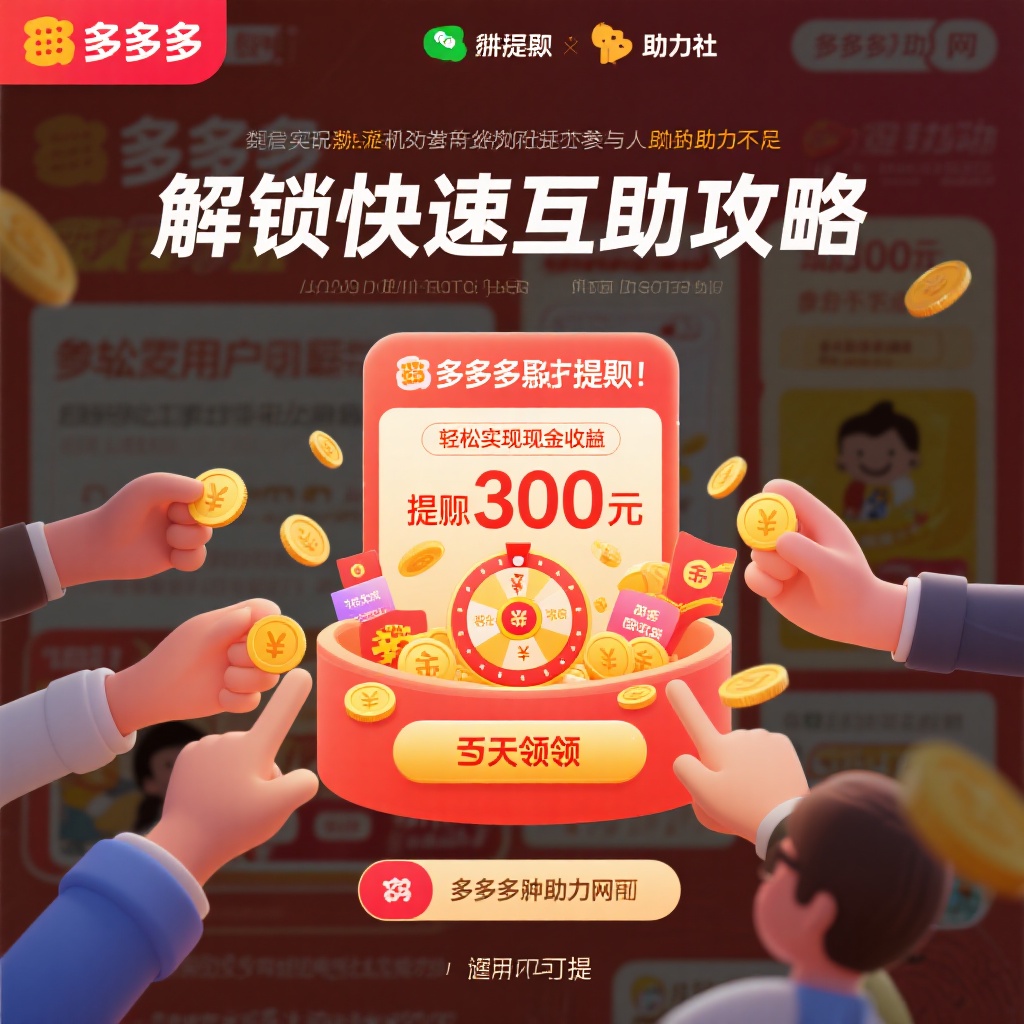 拼多多提现攻略高效互助工具助你快速收益