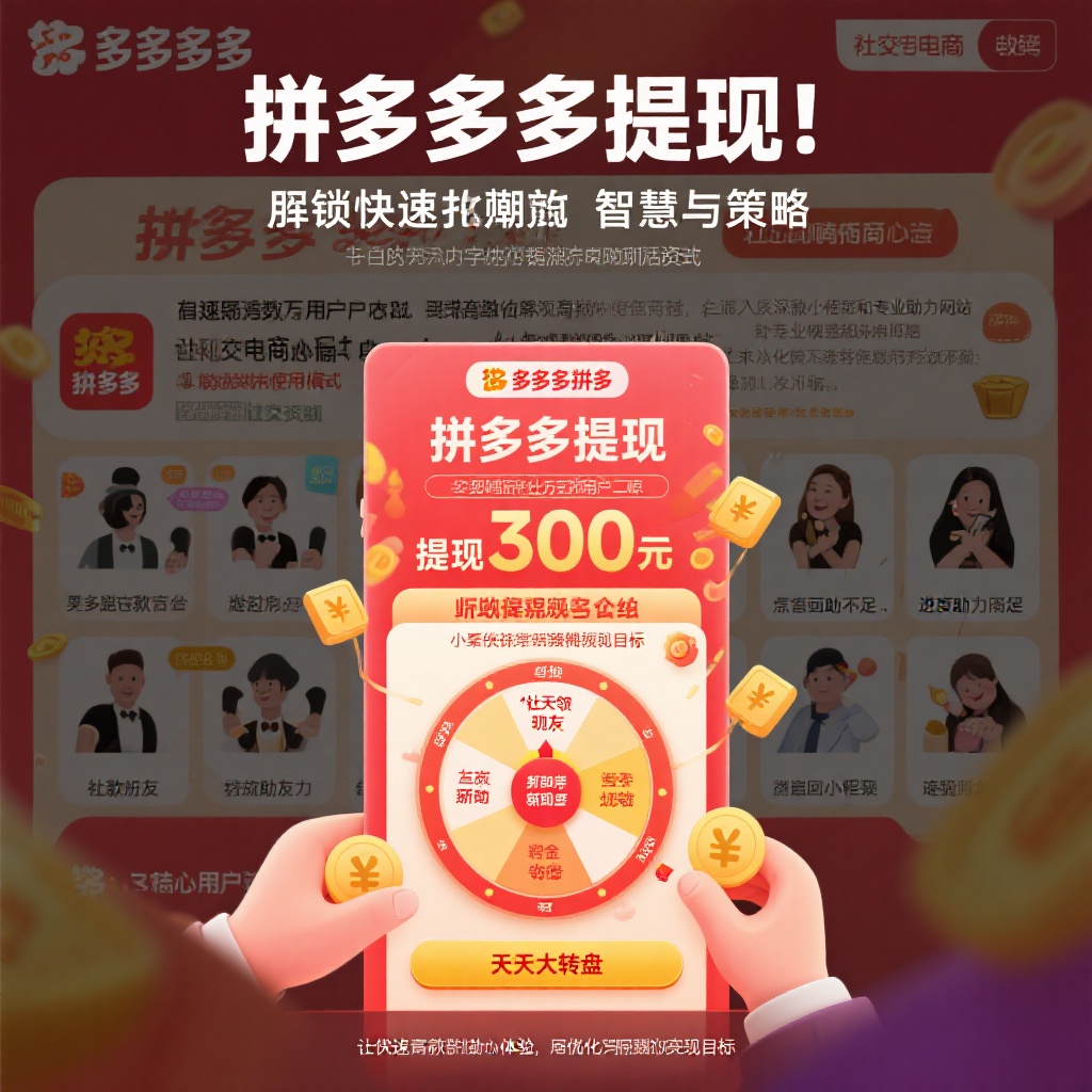 拼多多提现300元快速到账攻略真人助力网站互助技巧