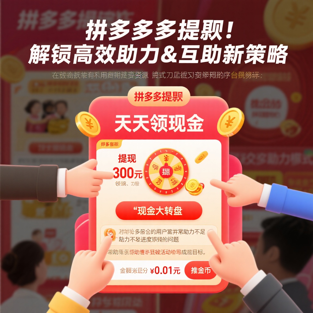 拼多多提现高效助力策略解锁互助新方式