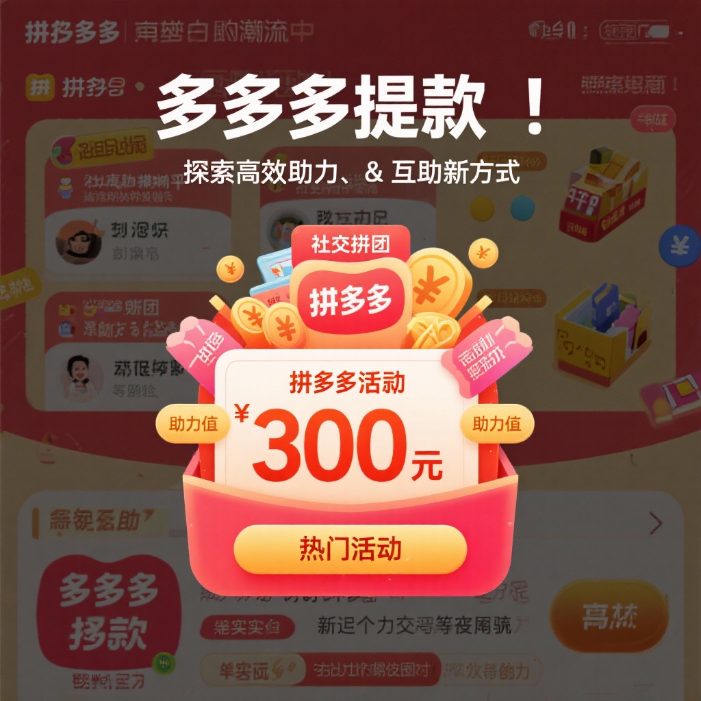 拼多多提现攻略高效互助新方式助力300元轻松拿