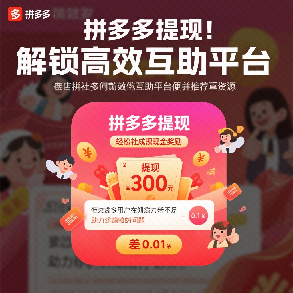 拼多多提现攻略高效互助平台轻松解锁现金奖励