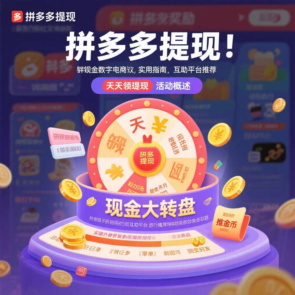 拼多多提现攻略高效互助平台助力现金奖励