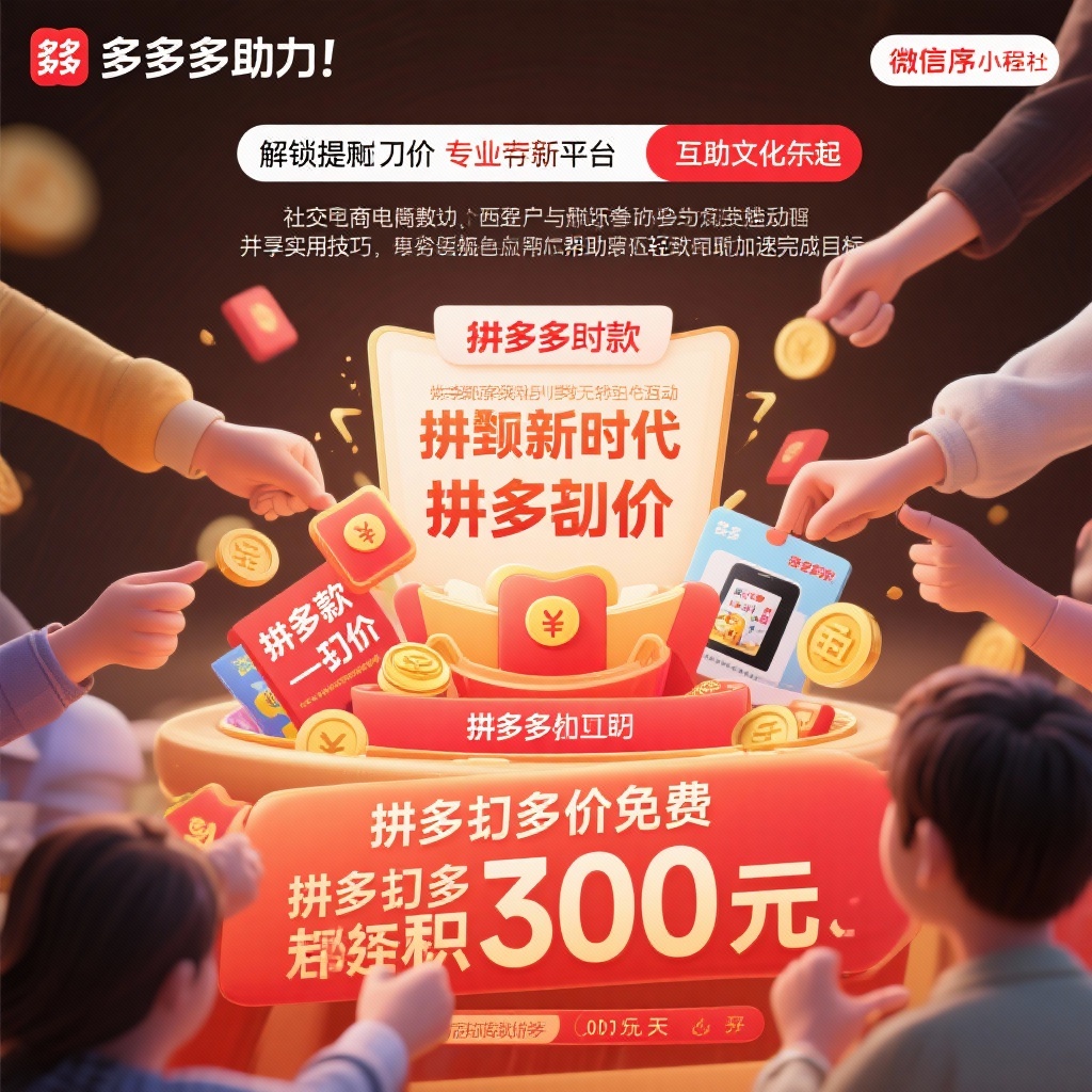 拼多多助力新时代互助平台解锁提现砍价秘籍