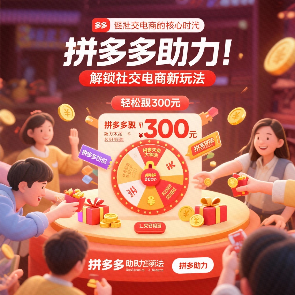拼多多助力新玩法轻松提现300元互助攻略